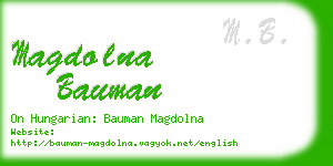 magdolna bauman business card